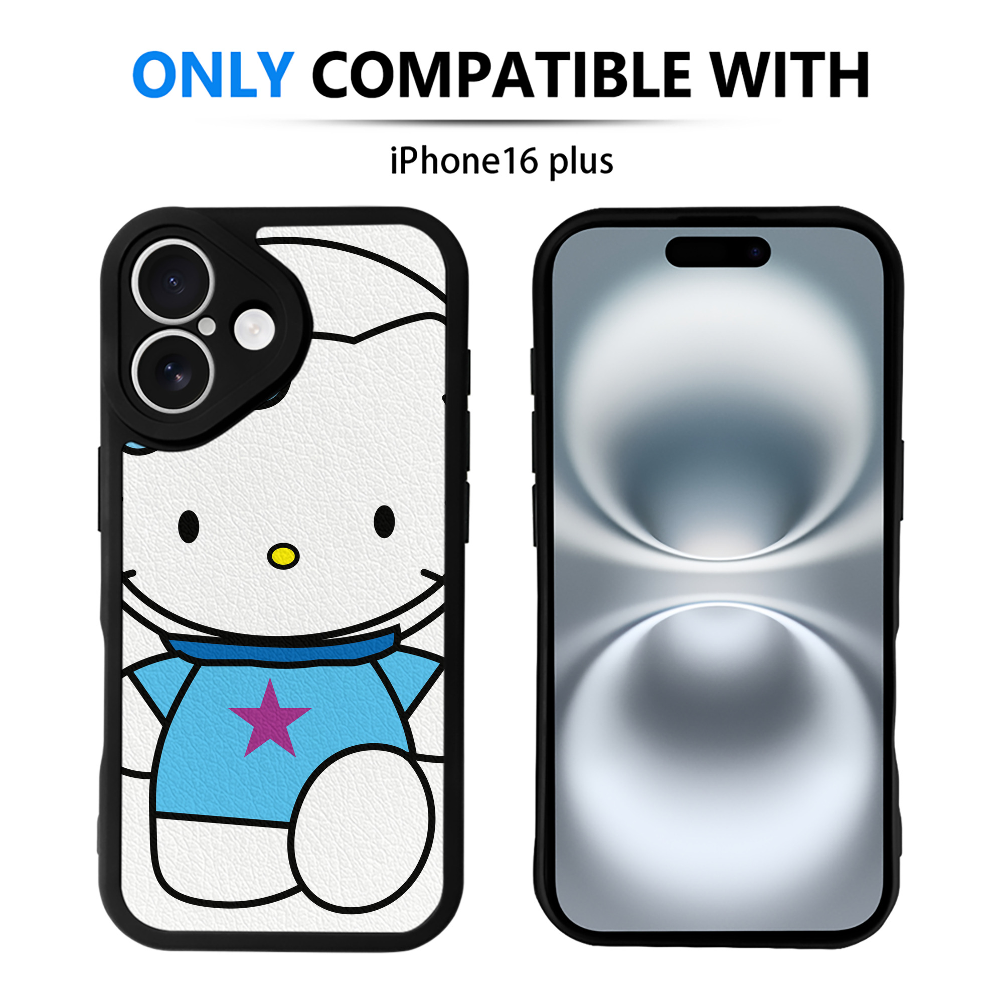 （画像用） Hello Kitty ハローキティ 【iPhone 16シリーズ対応】シリコンスマホケース（レザー調） 材質：シリコン